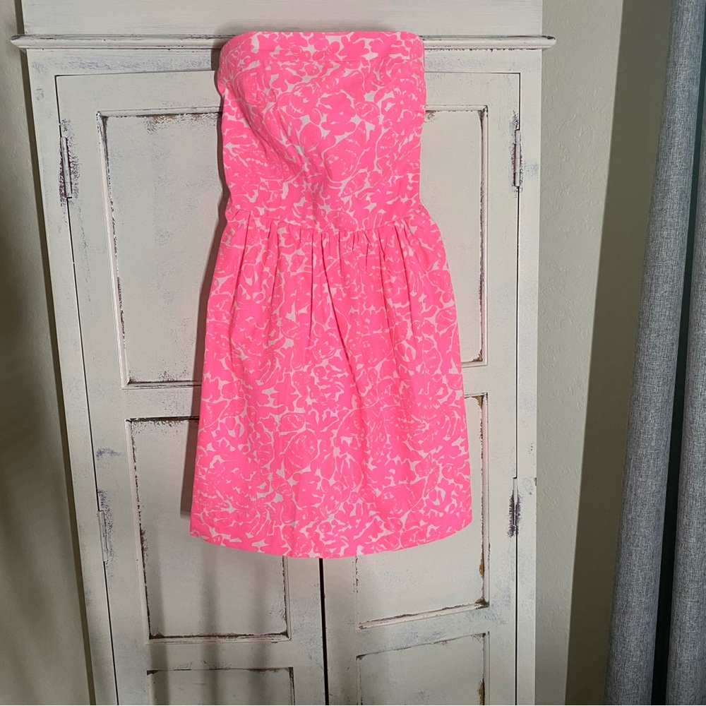 NWT LILLY PULITZER CHANDIE DRESS COSMO PINK SIZE XS RETAIL $178